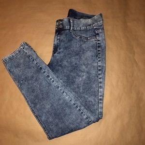 High Waisted Acid Washed Jeggings